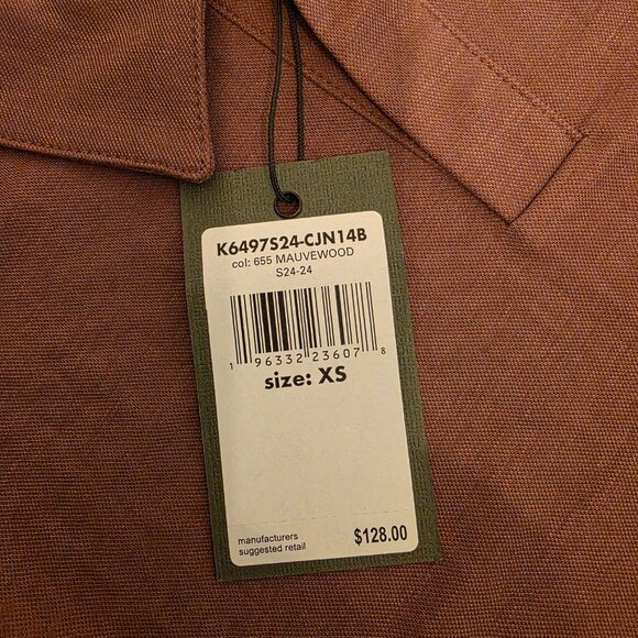 John Varvatos Polo Shirt Men's XS Mauvewood Peace Sign Logo K6497S24 NWT - Picture 7 of 14